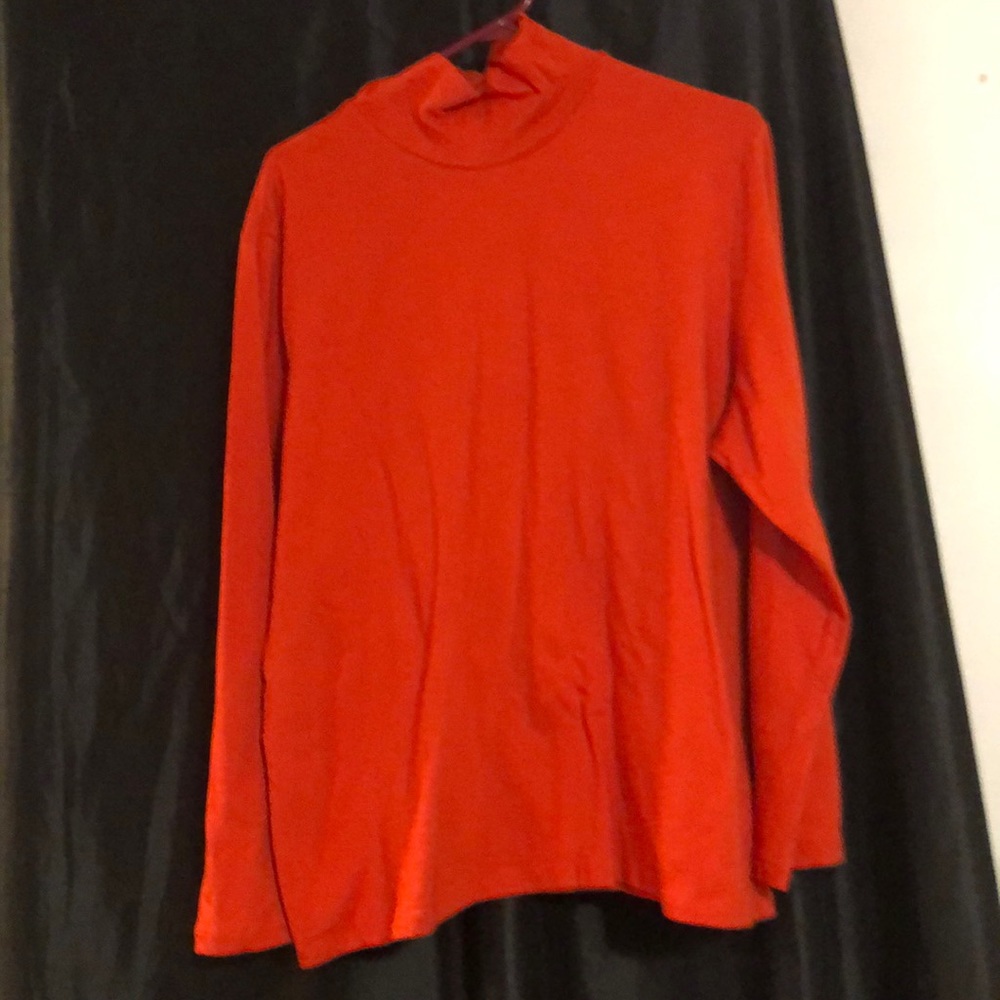 Ellen Tracy orange turtle neck.